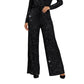 Women's Sequin Sparkle Wide Leg Pants with Elastic Waistband👖✨