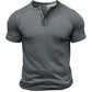 Men's T shirt Tee Henley Shirt Tee Solid Color Outdoor Daily Short Sleeve Button-Down