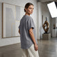Fashion Loose Solid Color Short Sleeve Top