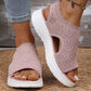 💐Women's Breathable Knit Platform Sandals – Air-permeable knit upper, cushioned sole & lightweight comfy summer footwear ✨