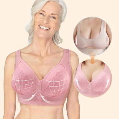 📢👙LAST DAY SPECIAL PRICE⚡50K+ SOLD💕Front-Button Cotton Bra – Breathable • Wire-Free • All-Day Support • Non-Padded & Skin-Friendly 🌿