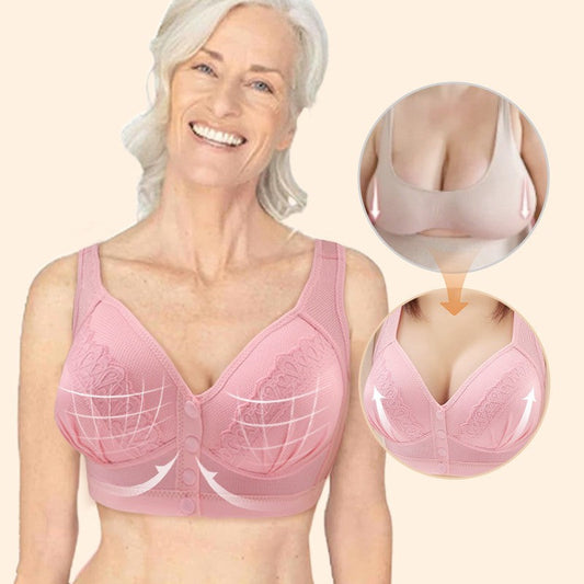 📢👙LAST DAY SPECIAL PRICE⚡50K+ SOLD💕Front-Button Cotton Bra – Breathable • Wire-Free • All-Day Support • Non-Padded & Skin-Friendly 🌿