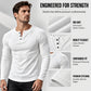 Casual, slim-fit men’s Henley T-shirt with rib-knit detailing