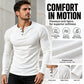 Casual, slim-fit men’s Henley T-shirt with rib-knit detailing