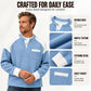 Men’s casual Henley top with a color-block design and waffle-knit texture