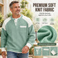Men’s casual Henley top with a color-block design and waffle-knit texture