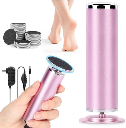 Electric Foot Callus Remover: Adjustable Speed Foot File for Cracked Heels - Working Women's Summer Pedicure Tool with 60pcs Sandpaper Discs - Dead Skin Remover for Dry Feet at-Home