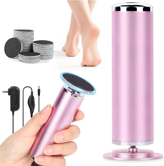 Electric Foot Callus Remover: Adjustable Speed Foot File for Cracked Heels - Working Women's Summer Pedicure Tool with 60pcs Sandpaper Discs - Dead Skin Remover for Dry Feet at-Home