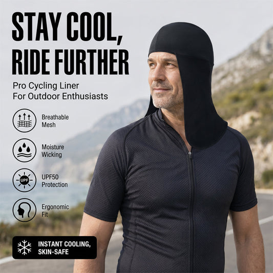 🧢Breathable Outdoor Skull Cap with Neck Cover – UPF50+, Micro-Mesh, Helmet Compatible 🚴
