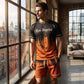 👕 LIMITED-TIME 50% OFF! 🩳 Men's Graphic Print T-Shirt & Shorts Set – Coordinated, Soft, Adjustable Waist 🌴