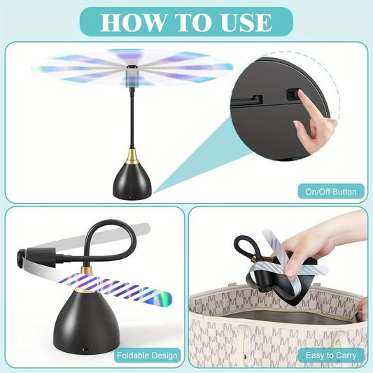 🌀 Smart Fly Repellent Fan – USB/battery powered, silent, portable – bug-free zone anywhere. 🏡✅