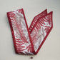Elegant double-layer printed silk scarf, suitable for draping over handbags
