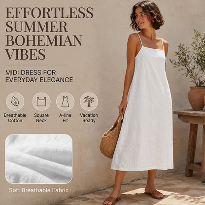 ⏰Women's Casual Solid Color Slip Dress