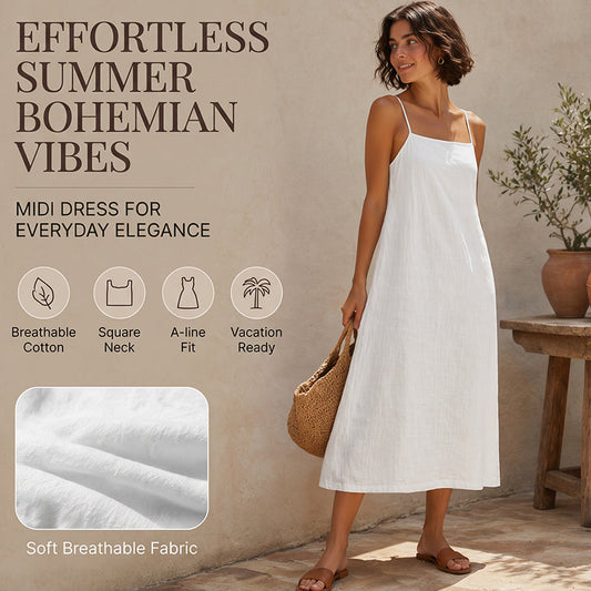 ⏰Women's Casual Solid Color Slip Dress