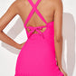 ✨2025 New Type👙Deep V Cross-Back Ruched One-Piece Swimsuit🩱