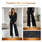 Women's Sequin Sparkle Wide Leg Pants with Elastic Waistband👖✨