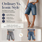 ⏳Limited-time 50% off⏰Women's Casual Distressed Denim Bermuda Shorts👖