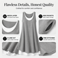 💃 Last Day Sale 50% Off 💐 Women's Casual Loose Sleeveless Fake Two Piece Tank Dress