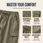 Men Summer Linen Set Loose Shirt and Cargo Shorts Two Piece Outfit