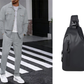 🔥 Men's Waffle Button-Up Jacket & Trousers Set – Breathable Waffle Knit, Relaxed Fit & Effortless Casual Style 👕👖