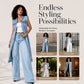 Women Sleeveless High Slit Denim Vest Dress Longline Jean Jacket