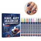12-color fan-themed nail art brushes