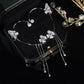 💕50% discount💕Simple ear clips with butterfly and flower motifs & tassels – elegant & comfortable, no piercing required 🌸🦋