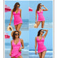 ✨2025 New Type👙Deep V Cross-Back Ruched One-Piece Swimsuit🩱