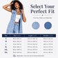 Women Sleeveless High Slit Denim Vest Dress Longline Jean Jacket