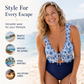 Women's Ruffle V-Neck One-Piece Swimsuit