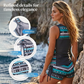 ⏰50% OFF!!!🌊Women's Tummy Control Tankini Set with Built-In Bra – Flattering Boho Swimwear with Shorts