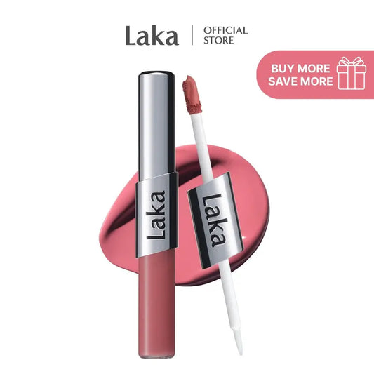 Dual-Ended Liquid Lipstick with Velvet Matte Color and Glossy Shine