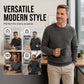 ✨2026 Collection at 50% OFF🎁JMIERR Men's Crewneck Sweater Soft Casual Sweaters Classic Long Sleeve Pullover Sweaters with Ribbing Edge