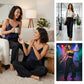 Women's Sequin Sparkle Wide Leg Pants with Elastic Waistband👖✨