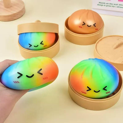 🎁🔥Glitter Dumpling Squishy Steamer Blind Box Surprise Squeeze Fun
