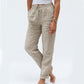 🌸Women's Elastic Waist Cotton Linen Casual Pants🍀