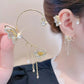 💕50% discount💕Simple ear clips with butterfly and flower motifs & tassels – elegant & comfortable, no piercing required 🌸🦋