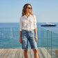 ⏳Limited-time 50% off⏰Women's Casual Distressed Denim Bermuda Shorts👖