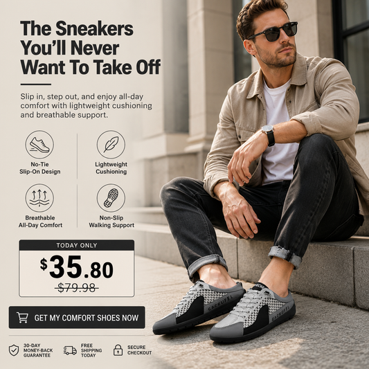 🏆👟Slip-In Breathable Mesh Sneakers – Non-Slip Sole & Lightweight Cushioning for All-Day Comfort