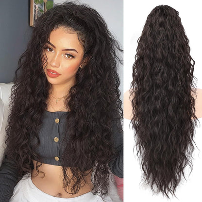 🔥Curly Wavy Frizzy Hair Extension with Ponytail🎁