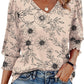 🏖️Women Dressy Casual 3/4 Length Sleeve Blouses with Smocked Cuffs