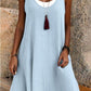 💃 Last Day Sale 50% Off 💐 Women's Casual Loose Sleeveless Fake Two Piece Tank Dress