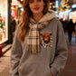 🔥 63% Off Today | Women's Highland Cow Fleece-Lined Hooded Sweatshirt