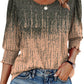🏖️Women Dressy Casual 3/4 Length Sleeve Blouses with Smocked Cuffs