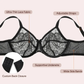 💞50K+ SOLD!👙HSIA Enchante Floral Lace Plus Size Underwire Unlined Unpadded Minimizer Full Coverage Bra Women's Wear Comfortable Breathable Mesh Cup