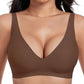 💗50K+ SOLD!!💕Womens Comfortable Wireless Bras Push Up Bralettes Seamless Tshirts Bras Deep V Everyday Bras