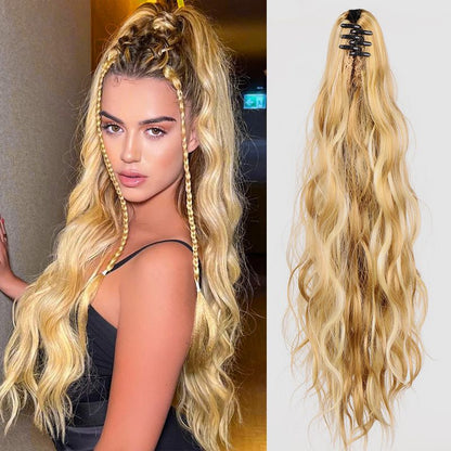 💜Curly Wig High Ponytail with claw clip💜