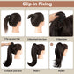 🔥Curly Wavy Frizzy Hair Extension with Ponytail🎁