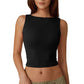 💖High Neck Slim Fit Crop Tank Shirt Y2k Tops