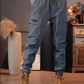 🔥Explosion models loose drawstring leg tide leisure trousers